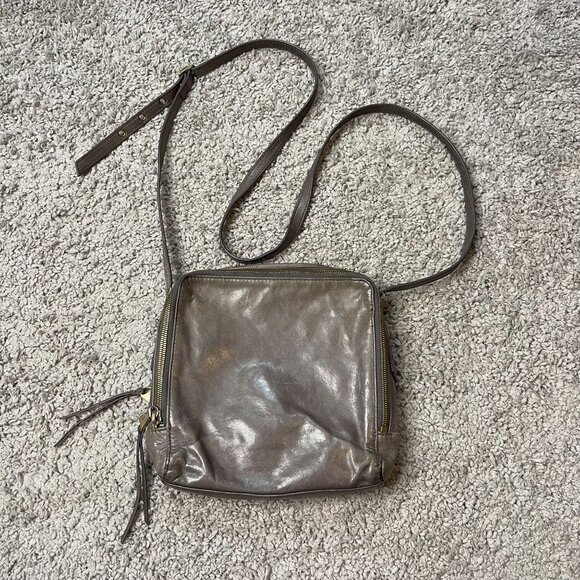 HOBO Handbags - Hobo Brand Small Gray Leather Crossbody Bag Adjustable Strap